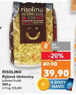 Kaufland RISOLINO Rýžové těstoviny kolínka/fusilli nabídka