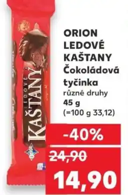 Kaufland ORION LEDOVÉ KAŠTANY Čokoládová tyčinka nabídka