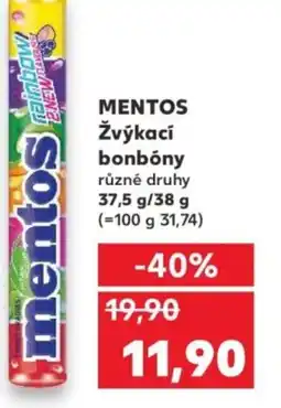 Kaufland MENTOS Žvýkací bonbóny nabídka