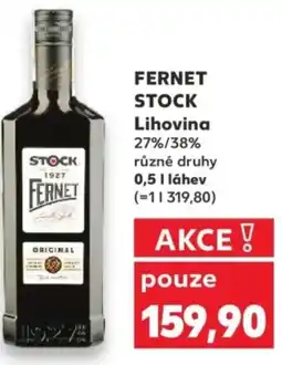 Kaufland FERNET STOCK Lihovina 27%/38% nabídka