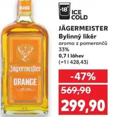 Kaufland JÄGERMEISTER Bylinný likér nabídka