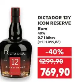 Kaufland DICTADOR 12Y ICON RESERVE Rum 40% nabídka