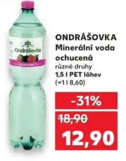 Kaufland ONDRÁŠOVKA Minerální voda ochucená nabídka
