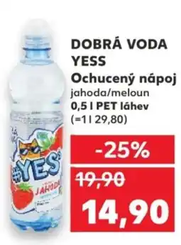 Kaufland DOBRÁ VODA YESS Ochucený nápoj jahoda/meloun nabídka