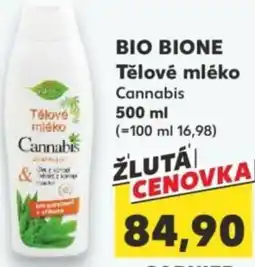 Kaufland BIO BIONE Tělové mléko Cannabis nabídka
