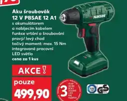 Kaufland PARKSIDE Aku šroubovák 12 V PBSAE 12 A1 nabídka