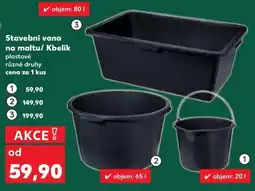 Stavební vana na maltu Kbelík
