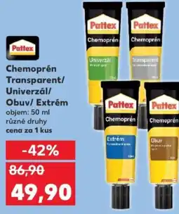 Kaufland Pattex Chemoprén Transparent/ Univerzál/ Obuv/ Extrém nabídka