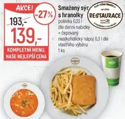 Globus Smažený sýr s hranolky nabídka