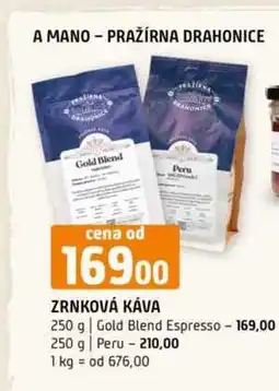 Terno Zrnková káva 250 g Gold Blend Espresso 250 g Peru nabídka