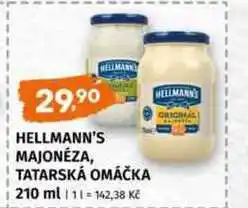 Terno Hellmann's tatarská omáčka, majonéza 210ml, vybrané druhy nabídka