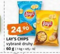 Terno Lay's chips 60g, vybrané druhy nabídka