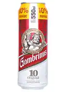Terno Gambrinus Originál 10 pivo výčepní světlé 0,55l plech 550ml nabídka