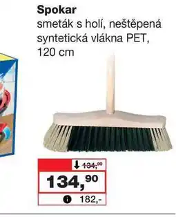Barvy a laky drogerie Spokar smeták s holí, neštěpená syntetická vlákna PET, 120 cm nabídka