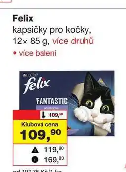 Barvy a laky drogerie Felix kapsičky pro kočky, 12x 85 g nabídka