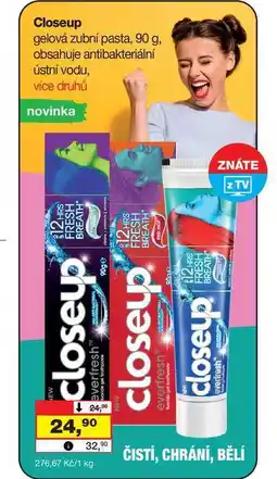 Barvy a laky drogerie Closeup obsahuje antibakteriální gelová zubní pasta, 90 g nabídka