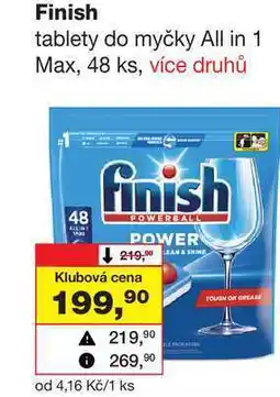 Barvy a laky drogerie Finish tablety do myčky All in 1 Max, 48 ks nabídka