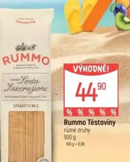 Globus Rummo Těstoviny nabídka