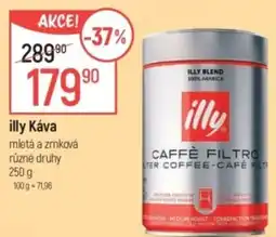 Globus Illy káva mletá a zrnková nabídka