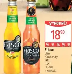 Globus Frisco cider nabídka