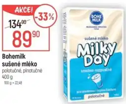 Globus Bohemilk sušené mléko polotučné, plnotučné nabídka