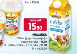 Terno KRAJANKA jogurtový nápoj – vybrané druhy nabídka