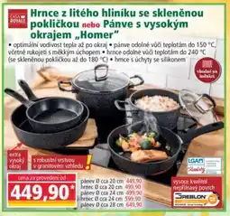 Norma Hrnce z litého hliníku se skleněnou pokličkou nebo Pánve s vysokým okrajem „Homer“ nabídka