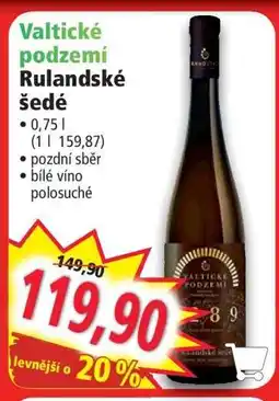 Norma Valtické podzemí Rulandské šedé nabídka