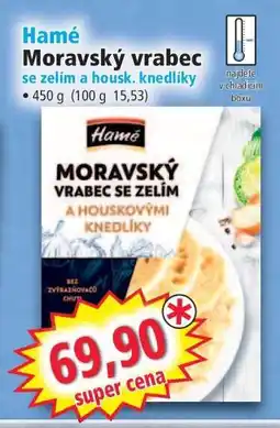 Norma Hamé Moravský vrabec se zelím a housk. knedlíky nabídka