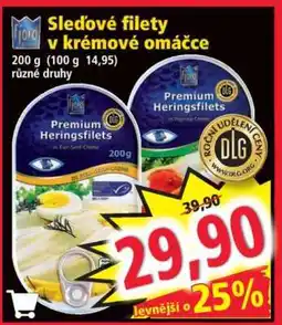 Norma Sledové filety v krémové omáčce nabídka