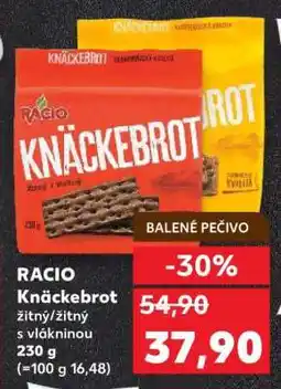 Kaufland RACIO Knäckebrot žitný/žitný s vlákninou 230 g nabídka