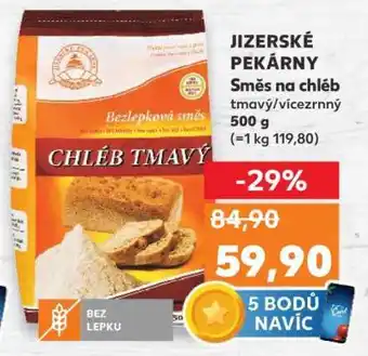 Kaufland JIZERSKÉ PEKÁRNY Směs na chléb tmavý/vicezrnný 500 g nabídka