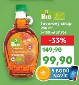 Kaufland BIO JAVOROVÝ SIRUP nabídka