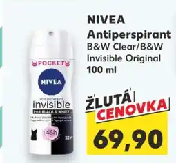 Kaufland NIVEA Antiperspirant B&W Clear/B&W Invisible Original 100 ml nabídka