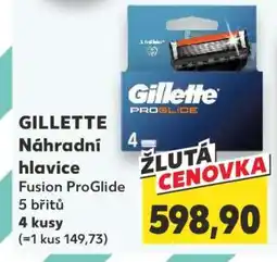 Kaufland GILLETTE Náhradní hlavice Fusion ProGlide nabídka