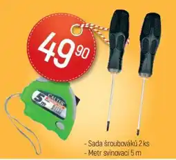 Globus Sada šroubováků 2 ks a Metr svinovací 5 m nabídka