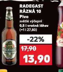 Kaufland Pivo radegast rázná 10 nabídka