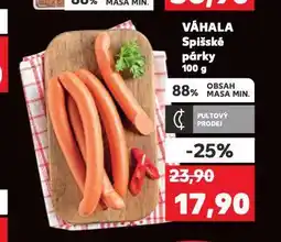 Kaufland Spišské párky nabídka