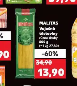 Kaufland Malistas vaječné těstoviny nabídka