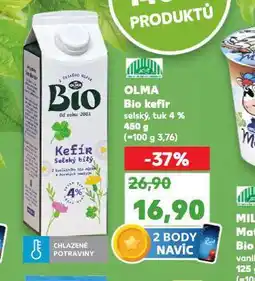 Kaufland Olma bio kefír nabídka