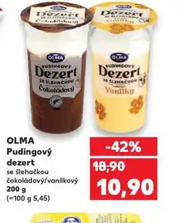 Kaufland Olma pudinkový dezert nabídka