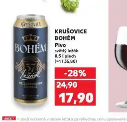 Kaufland Pivo krušovice bohém nabídka