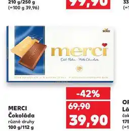 Kaufland Merci čkoláda nabídka