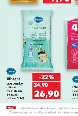 Kaufland Bevola vlhčené ubrousky nabídka