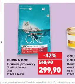 Kaufland Purina one granule pro kočky nabídka