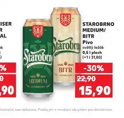 Kaufland Pivo starobrno medium / bitr nabídka