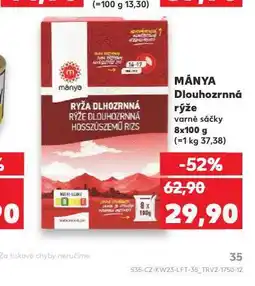 Kaufland Mánya dlouhozrnná rýže nabídka