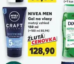Kaufland Nivea men gel na vlasy nabídka