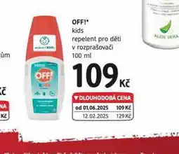 dm drogerie Off! kids repelent pro děti nabídka
