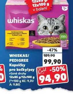Kaufland Whiskas kapsičky pro kočky nabídka